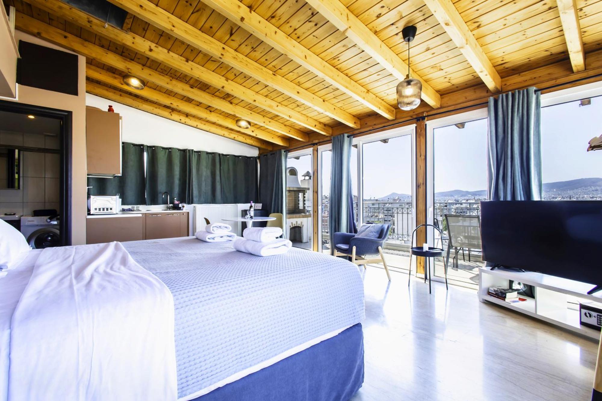 Lis153 By Smart Cozy Suites - Top Floors With Amazing City View - Available 24Hr Athens Luaran gambar